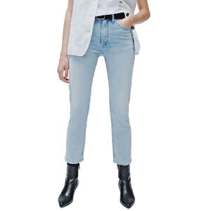 Rag & Bone Wren High Rise Ankle Crop Jeans 23 Emma Wash NWT